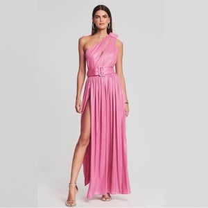 NWT Retrofete Andrea One Shoulder Pink Dress